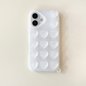 Sáng Tạo Dễ Thương Mềm Long Lanh Thiết Kế Trái Tim Silicone Hút Cup Trường Hợp Điện Thoại Cho Iphone 17 16 15 14 Pro Max - Product Image 3