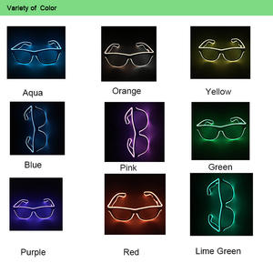 Lunettes de soleil <span class=keywords><strong>LED</strong></span> lumineuses avec fil lumineux néon, décoration de fête du Nouvel An, Halloween, bar, <span class=keywords><strong>masque</strong></span>, lunettes clignotantes, vente chaude, Finegreen - Product Image 4