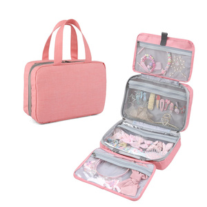 Organisateur d'accessoires de cheveux pour épingles à cheveux pour bébés filles sac de rangement à barrette multi-poches sac de rangement pour petites filles - Product Image 1