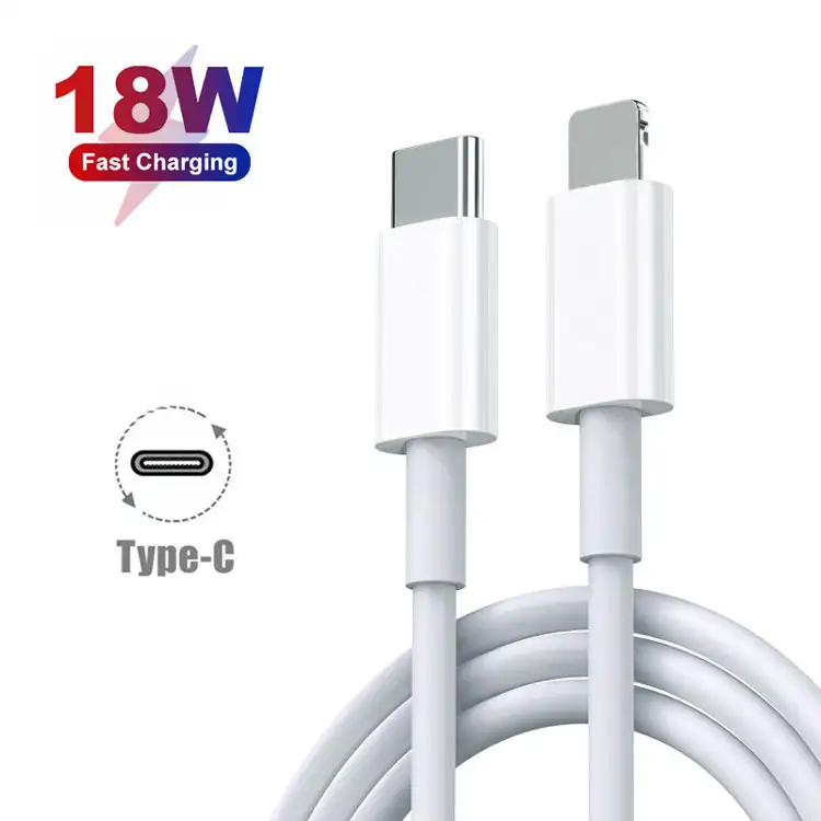 18W PD Fast Charging USB Type C Type-C To Lightning Cable For iPhone 8 X XS XR 11 12 13 Pro Max 2.4A Charging Data line