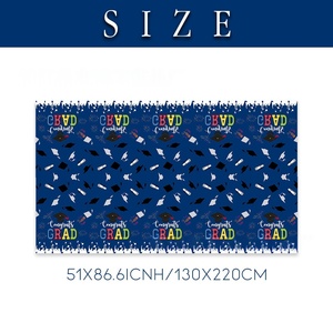 Ensemble de vaisselle jetable personnalisé HLC pour 16 invités, sur le thème de la remise des diplômes, comprenant assiettes en papier, gobelets, serviettes et bannières pour les fêtes de remise des diplômes - Product Image 5