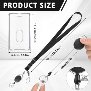 Hot-bán có thể thu vào Acrylic Pha lê trong suốt trường hợp thẻ ID xe buýt kiểm soát truy cập điện thoại di động khuyến mại chủ thẻ - Product Image 2