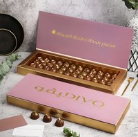Emballage cadeau en carton rigide de luxe personnalisé avec logo en feuille d'or écologique, boîte à chocolat