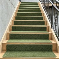 Ensemble de tapis d'escalier décoratifs modernes autocollants, résistants aux taches, en polyester, pour escaliers intérieurs