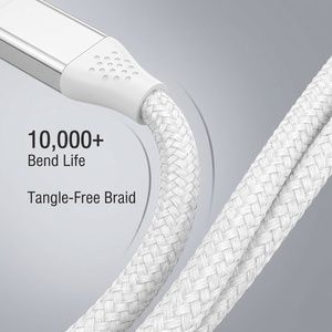 Cavo USB <span class=keywords><strong>2</strong></span> in 1 da Tipo A a Tipo C, Ricarica Rapida 60W, Intrecciato in Nylon, Cavo di Ricarica <span class=keywords><strong>2</strong></span> in 1 per iPhone 15, Samsung, Xiaomi - Product Image 2