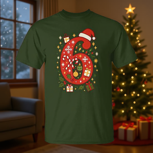 6 t-shirts de Noël pour couples avec chapeau de Père Noël et décorations de fêtes pour des tenues assorties festives - Product Image 3