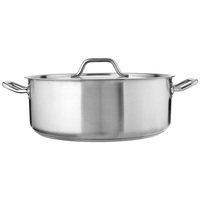 Casserole en acier inoxydable tendance populaire avec double poignée, marmite de haute qualité, ustensiles de cuisine pour la cuisson