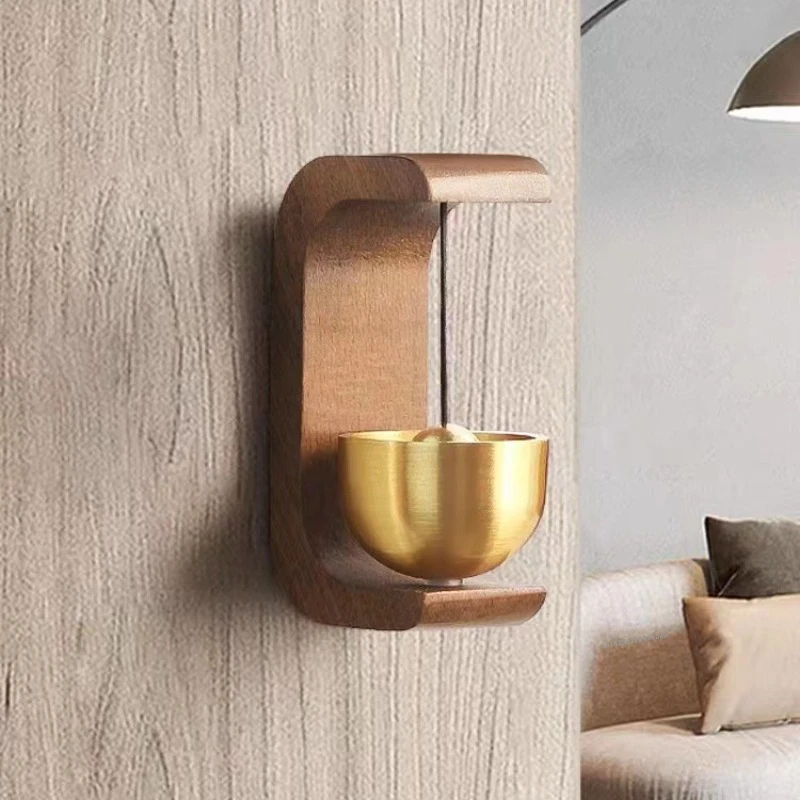 Campanello Magnetico In Legno Di Faggio - Suono Dolce Per Porte E