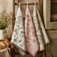 Serviette de cuisine en coton crêpe à impression numérique Vigreat pour Thanksgiving, serviette de cuisine personnalisée, décoration de fête, faible MOQ, prix d'usine