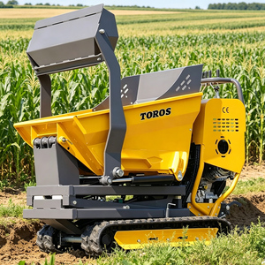 Mini-dumper certifié CE pour les projets de construction et d'aménagement paysager sur le marché européen, TOROS, petit dumper sur chenilles. - Product Image 1