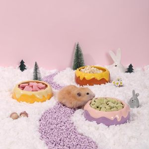 Tazón de comida para hámster Tafit, evita que se vuelque y se mueva, plato de comida de cerámica para hámsteres sirios, jerbos, Conejitos, animales pequeños - Product Image 1