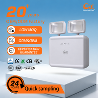 Lampe de secours rechargeable non entretenue 2x3W, autonomie 180 minutes, à brancher, certifiée CE