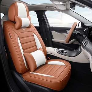 Housses de <span class=keywords><strong>siège</strong></span> auto en cuir Warm Nest, ensemble complet 10 pièces, toutes saisons, luxe, ajustement professionnel, universelles, confortables, premium - Product Image 1