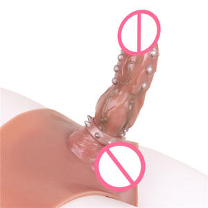 Dildo en silicone <span class=keywords><strong>Wolf</strong></span> <span class=keywords><strong>Dick</strong></span> Dog Knot, doux, imperméable, portable, jouet sexuel pour hommes - Product Image 5