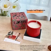 Lilin Aromaterapi Beraroma Lilin Kedelai Organik dalam Wadah Keramik untuk Dekorasi Rumah Hadiah Hari Valentine Label Pribadi Kustom