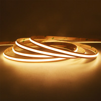Nouveauté Bande lumineuse LED COB intelligente à haute densité 600 LED/m à coupe libre 8mm PCB CRI90 sans soudure Ruban LED COB sans points