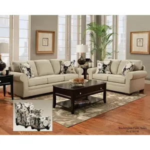 Latest Living Room Furniture Top Selling Synthetic Leather Sofa 3 Seats Cream Grey Color Sofa For Indoor Area