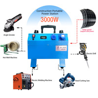 Nouveau produit efficace 3000w chargeur de batterie externe solaire de grande capacité Construction extérieure centrale électrique portable