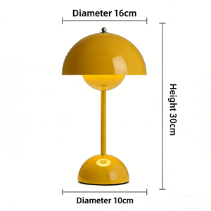 Lampe de table champignon moderne rechargeable en gros, 2000 mAh, en plastique, LED, à intensité variable, commande tactile, pour la maison, la chambre, les mariages - Product Image 4