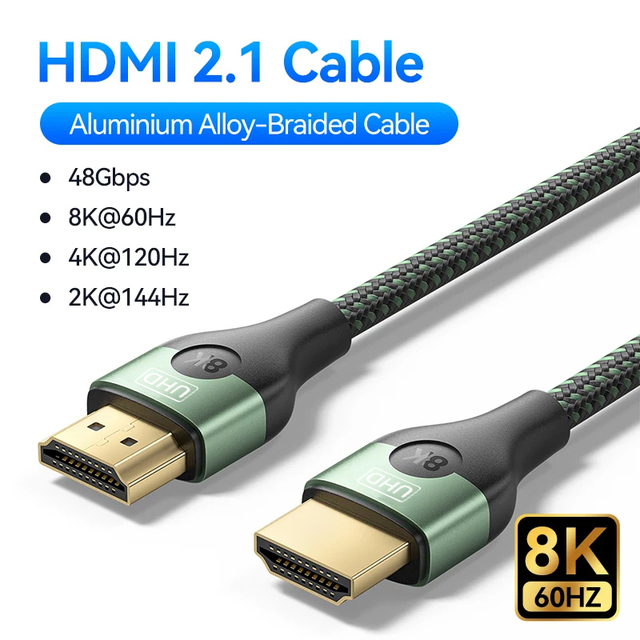 HDMI2.1 High Definition 48Gbps Video Cable Support 8K60Hz 4K120Hz HDMI Compatible Wire for Game Console TV Box