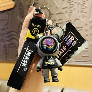Cute Cartoon Astronaut Bear Doll Keychain Fashion Bag Pendant Car Pendant Couple Gift <b>Accessories</b> - Product Image 4