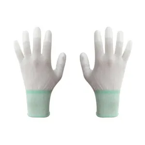 制造商价格ESD PU Top Fit电子手套，用于洁净室工作手部保护