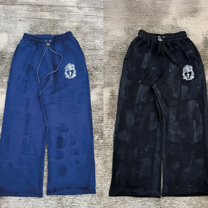 Sun sbiadito peso massimo aderente Crop francese Terry 450 Gsm Stack tuta Vintage Full Zip up pantaloni della tuta da uomo e felpa con cappuccio - Product Image 6
