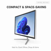 PC Todo en Uno Económico de 19 Pulgadas, I3, DDR3, 4GB RAM, 60GB SSD, Windows 10 OEM, Computadora de Escritorio para Escuela, Oficina, Negocios, Venta al Por Mayor