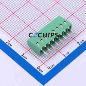 MX128-2.54-08P-GN01-Cu-Y-A Screw Terminal Block Through hole Component (THT),P=2.54mm Connector 1x8P 2.54mm Green Through Hole - Product Image 2