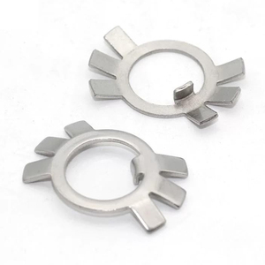 Lot de 5 rondelles de retenue à six griffes en acier inoxydable 304/acier au carbone noir, M10-M20 - Product Image 1