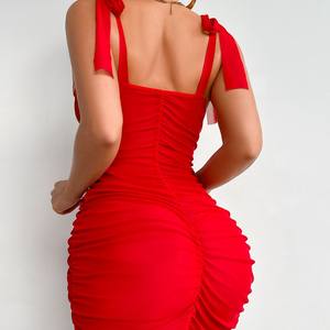 Camisón de malla sexy para mujer con pajarita Conjunto de lencería erótica que incluye falda para abrazar la cadera Control de luz Suministro ODM - Product Image 6