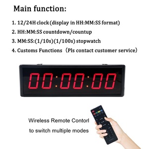 Reloj de Pared Digital ZX de 3 Pulgadas con Pantalla LED de 6 Dígitos, Cronómetro Multifunción para Gimnasio, Entrenamiento, Deportes, Fitness y Reuniones - Product Image 3