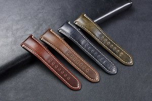 High Quality <strong>Italy</strong> Genuine <strong>Leather</strong> Watch Band 20mm 22mm Buckle Quartz Mechanical Watch Band <strong>Leather</strong> - Product Image 3