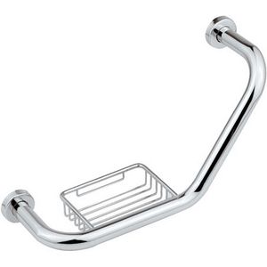 Barra de Apoyo con Jabonera de 430 mm, Cromada, Soporte de Seguridad para Baño - Product Image 1