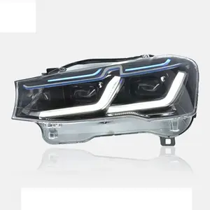 Geeignet für BMW X3 2010-2017 Scheinwerferbaumwerkungs-Änderung und -aufwertung LED tägliche blaue Augenbrauen-Scheinwerfer