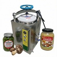 Autoclave vertical de laboratoire à vapeur pour la stérilisation des aliments en conserve en verre et des substrats de champignons, 35, 50, 75, 100 litres