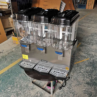 Distributeur de jus 17L*3 réservoirs pour restaurant et usage domestique, machine de comptoir pour limonade et yaourt glacé