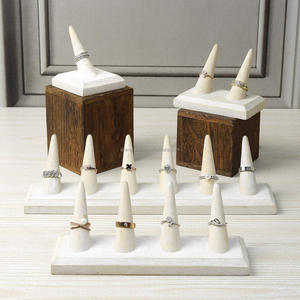 Rắn gỗ thang Vòng hiển thị đứng Cone 24-ngón tay lưu trữ đồ trang sức đứng tip ngón tay nhẫn gian hàng đồ trang sức mỹ đứng hiển thị - Product Image 2