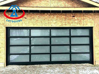Porte de garage en verre trempé en aluminium 16x8 pour maison