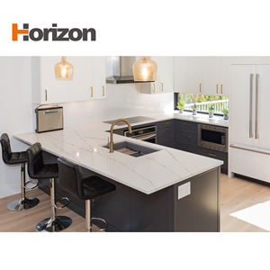 Toptan düşük fiyat yapay kuvars döşeme beyaz ven mermer döşeme ile suni kuvars mutfak tezgahı - Product Image 4