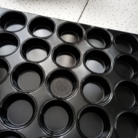 Moule à muffins professionnel de haute qualité, 40 cavités, en acier aluminium, plateau à biscuits plat, moule à cupcakes personnalisé