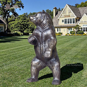 Уличные бронзовые статуи медведя гризли в натуральную величину - Product Image 2