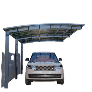 Abri de voiture en aluminium thermolaqué de qualité supérieure avec panneaux en polycarbonate transparent offrant une protection UV de 99 % pour le jardin et l'allée - Product Image 1