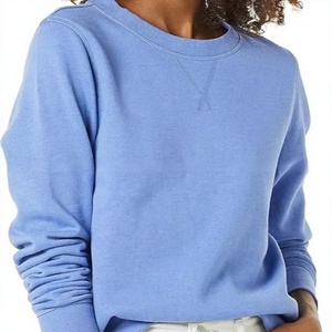 Femmes Original français coton éponge coréen sweats à capuche léger polaire col rond coupe régulière vêtements d'hiver à la mode - Product Image 1