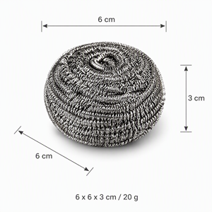 Éponges de nettoyage innovantes en laine d'acier, éponges à récurer en fil métallique, éponges robustes en acier inoxydable argenté pour usage en cuisine, en vrac - Product Image 5