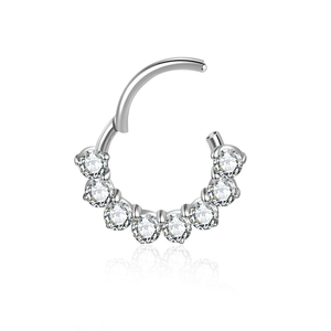G23 16G Titanio ASTM F136 Joyería Corporal Sexy: Clicker Articulado, Aro para Piercing de Nariz y Daith, Pendientes de Zirconia para Septum, Anillo de Nariz - Product Image 5