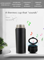 Botol Minum Bluetooth Speaker dengan Tempat Ponsel Magnetik, Baja Tahan Karat 304, untuk Olahraga, Camping, Hiking, Sehari-hari, Kantor, Bisnis, Hadiah