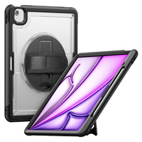 Housse robuste avec rotation à 360 degrés, ceinture de maintien, étui pour tablette TPE et PC de 13 pouces pour iPad Air 13 M4 2026