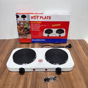 2000W Double Burner Hot Plate Electric Stove Adjustable Temperature <b>Portable</b> Cooking <b>Heater</b> <b>for</b> <b>Home</b> Kitchen - Product Image 1