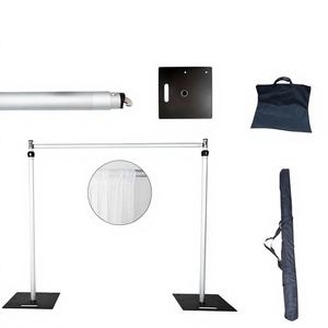 Support de toile de fond de mariage réglable en alliage d'aluminium SMOOTH avec systèmes de suspension et accessoires pour tuyaux de différentes tailles - Product Image 1